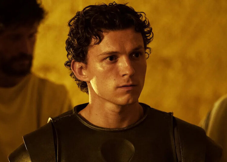 Tom Holland is Telemachus in THE ODYSSEYCredit: Melinda Sue Gordon/Universal Pictures