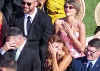 Travis Kelce, Taylor Swift step out as newlyweds to attend Giants receiver’s wedding