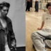 Troye Sivan in a thong and trench coat; in an Instagram post
