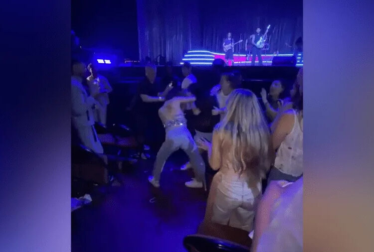 VIDEO: Fight breaks out at Hilary Duff concert in Inglewood. CREDIT: @supjoshie via Storyful