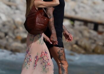 exclusive ibiza, spain must call for pricing before usage  the two legends of the game, david beckham and michael jordan were both spotted in ibiza, though the pair kept to their own circles, boarding separate boats from the same pier before heading off in different directions beckham arrived with wife victoria, son romeo, and romeos girlfriend kim turnbull, the family presenting a united front despite the ongoing family rift with eldest son brooklyn david and romeo were seen sharing a quiet moment together at the back of the boat, appearing close as the group set off for the day jordan, meanwhile, boarded his own vessel with his wife yvette prieto, keeping things lowkey as the two groups went about their day on the water without crossing paths david looked cool wearing his black baseball cap backwards, black sunglasses, black short sleeve tshirt, and shorts as victoria wore her pink floral maxi dress and brown woven shoulder bag as the couple went barefoot along the pier and showing off some pda by holding hands shot on 07242026 pictured david beckham, victoria beckham backgrid usa 27 july 2026 byline must read lagenciapress  backgrid usa 1 310 798 9111  usasalesbackgridcom uk 44 208 344 2007  uksalesbackgridcom uk clients  pictures containing children please pixelate face prior to publication