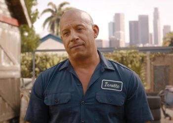 Dom at the opening family dinner in Fast X.