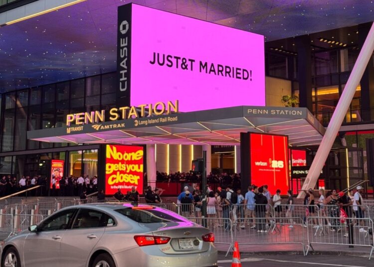 Taylor Swift and Travis Kelce MSG wedding