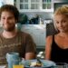 Seth Rogen as Ben and Katherine Heigl as Allison sitting at the breakfast table in Knocked Up