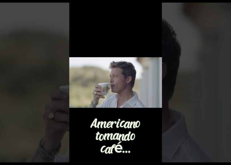 EUA vs Brasil – celebridades tomando café #leonardo #bradpitt #café #coffee