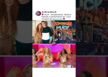 SHAKIRA NO DOMINGÃO😍❤️#domingãocomhuck #cantora #shakira #shorts