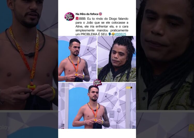 O JOÃO: PROBLEMA SEU DIOGO🗣️😂#bbb25 #bbb #shorts #humor #familia #amigos #paredão