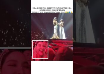 “INDIA SHINES! 🇮🇳🇹🇭 Thai celebrity’s faith inspires historic Golden Crown win 🥹🫅🇮🇳😍