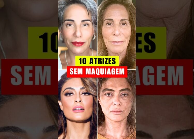Veja As Atrizes Famosas SEM MAQUIAGEM! 😱 O Antes e Depois Vai Te Surpreender! #antesedepois #novela