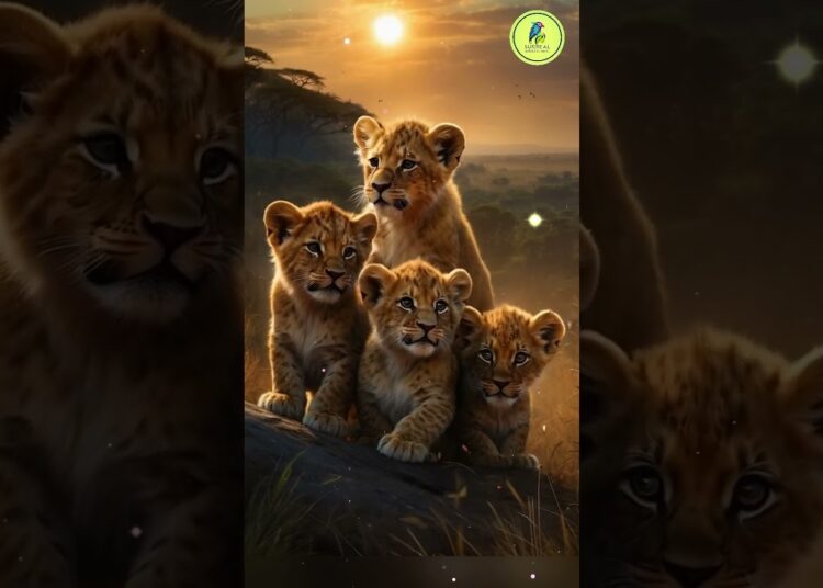 A Realeza da Natureza! Filhotes de Leão e a Beleza da Vida Selvagem! #animaisfantásticos