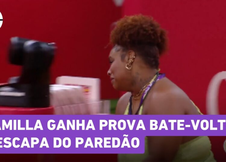BBB 25: Camilla, Diogo e Vilma disputam prova Bate-Volta, e Camilla ganha e escapa do Paredão