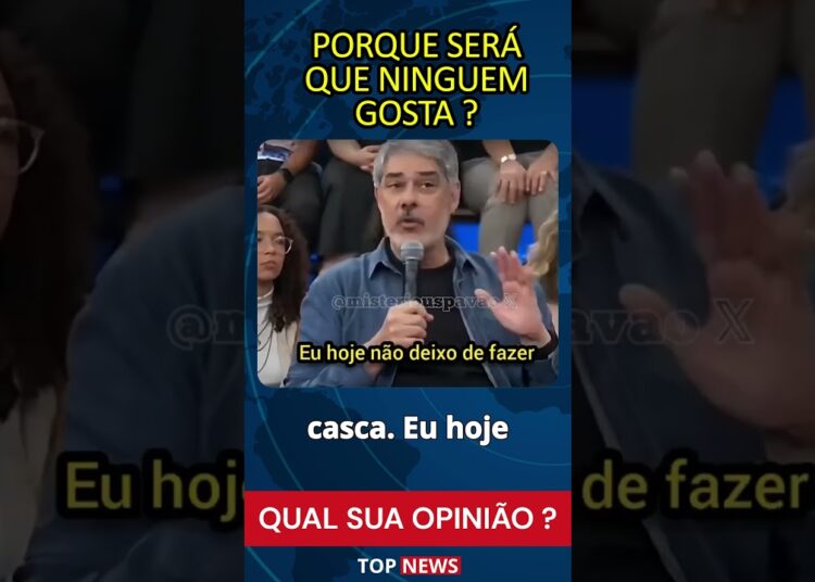 Willian Bonner evita sair de casa! O que ele teme tanto? 🤔