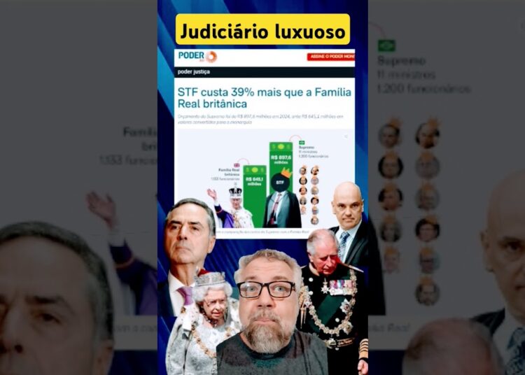 O STF  custa 39% mais do que a realeza britânica