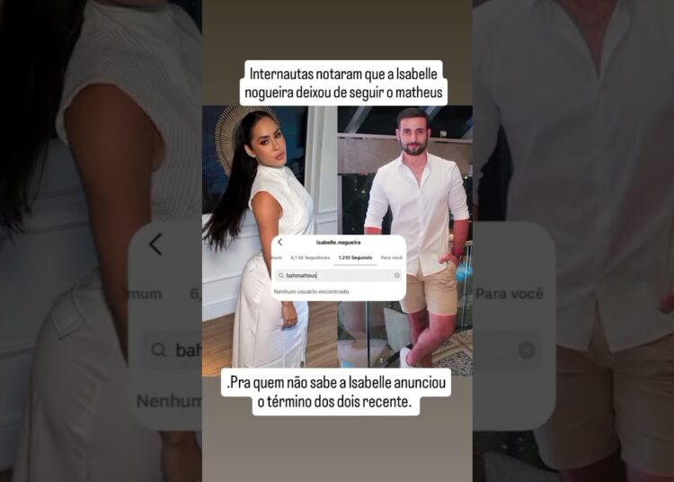 Fim,Isabelle nogueira e bah Matheus #fofocas #fofoca #noticias #exbbb
