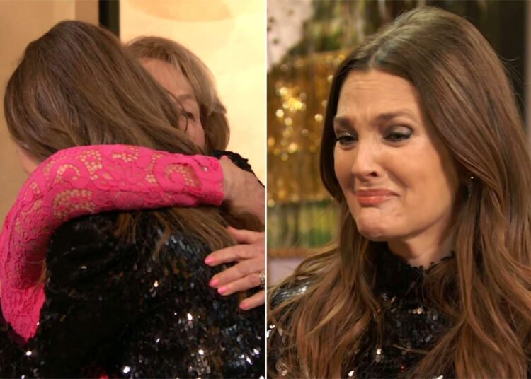 Assista Drew Barrymore se reuniu com a família que a criou enquanto filmava 'Firestarter'