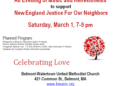 Igreja local hospedando corações para ajudar, uma noite de música para a Nova Inglaterra Justice para nossos vizinhos