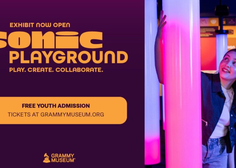 No 'Sonic Playground' do Grammy Museum, a arte se torna interativa