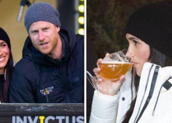 O príncipe Harry e Meghan Markle desfrutam de canecas enquanto Duke faz uma piada hilária no palco | Real | Notícias