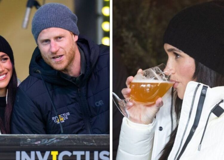 O príncipe Harry e Meghan Markle desfrutam de canecas enquanto Duke faz uma piada hilária no palco | Real | Notícias