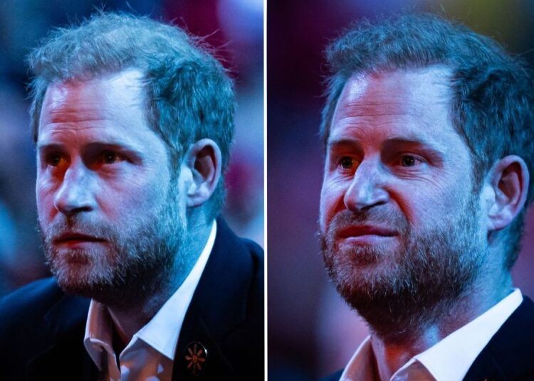 O príncipe Harry luta contra as lágrimas na cerimônia de fechamento dos jogos Invictus