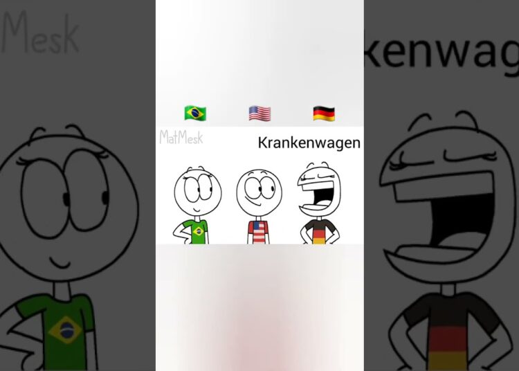 Português Inglês e Alemão vídeo engraçado | Brasil Estados Unidos e Alemanha  #shorts