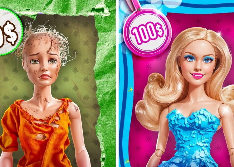 From Rags to Royalty: Barbie’s Fairy Tale Transformation! ✨👑