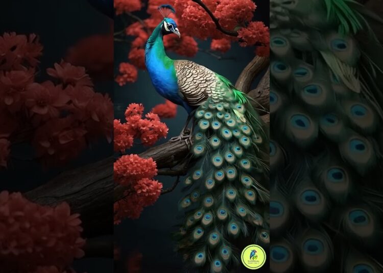 “A Realeza das Aves: A Elegância do Pavão” 👑🦚 #animaisfantásticos #artedigital #mundofantastico