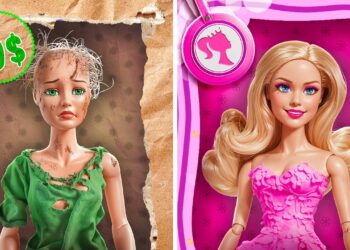 De la pobreza a la realeza: ¡La transformación de cuento de hadas de Barbie! ✨👑