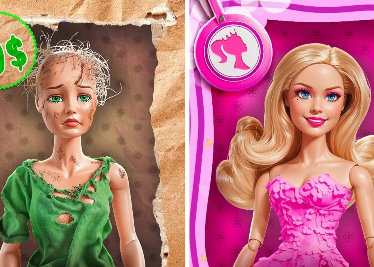 De la pobreza a la realeza: ¡La transformación de cuento de hadas de Barbie! ✨👑