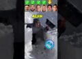 Grealish Vs Benzema Vs Caroline Vs Lehmann Vs Messi Vs Ronaldo Snow Challenge #shorts