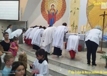 Santa Missa Paróquia Cristo Rei Realeza PR.1⁰ dia do Tríduo de Nossa Senhora de Lourdes 12/02/25.