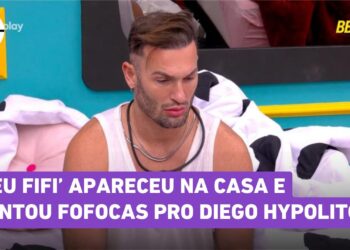 SEU FIFI do BBB aparece na casa e conta fofocas para Diego Hypolito