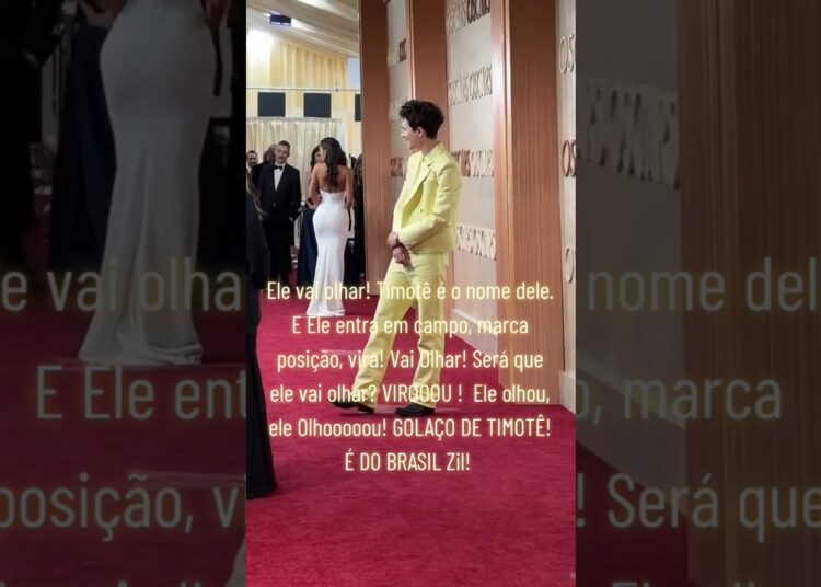 🚨Flagra: ator Timothée Chalamet admirando a beleza de Bruna Marquezine 👀🍑  #oscars #brunamarquezine