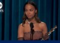 Oscars 2025: Zoe Saldaña wins her first Academy Award for best supporting actress in ‘Emilia Pérez’