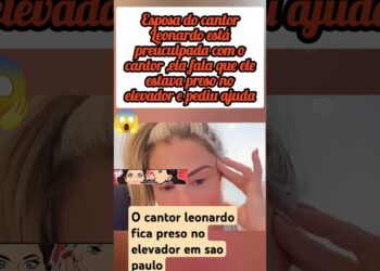 cantor Leonardo fica preso no elevador em São paulo😱 #fofoca