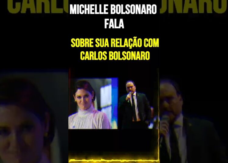 Michelle Bolsonaro fala sobre sua relação com Carlos Bolsonaro