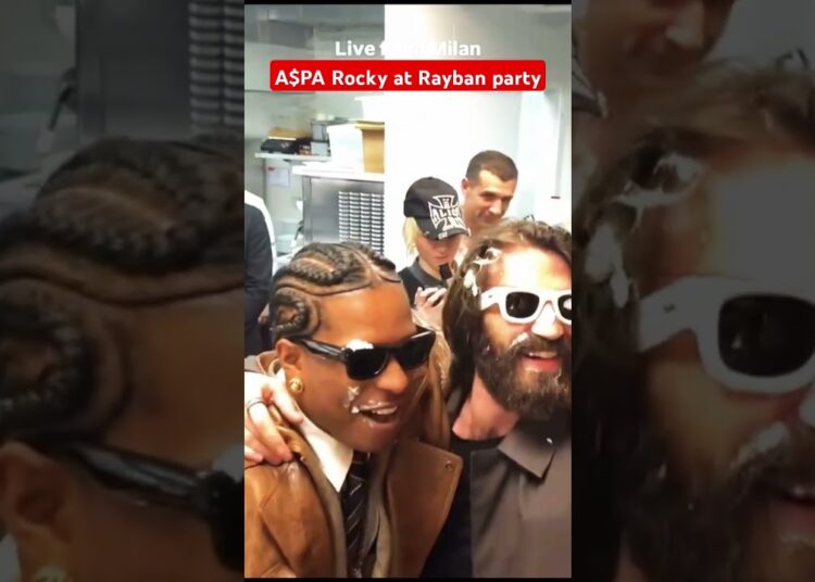 Rocky celebrated His first Ray- Ban event as Creative tonight in Milan😇🔥#asap #awg #asapmob #shorts