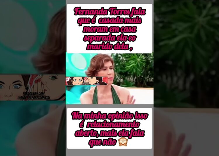 Fernanda  e casada mais o marido dela mora separado, pra mim e relacionamento aberto #fofoca