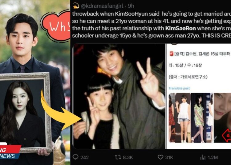 Latest Update on Kim Sae Ron! Did Kim Soo Hyun Hint at Marrying Kim Sae Ron at 41?