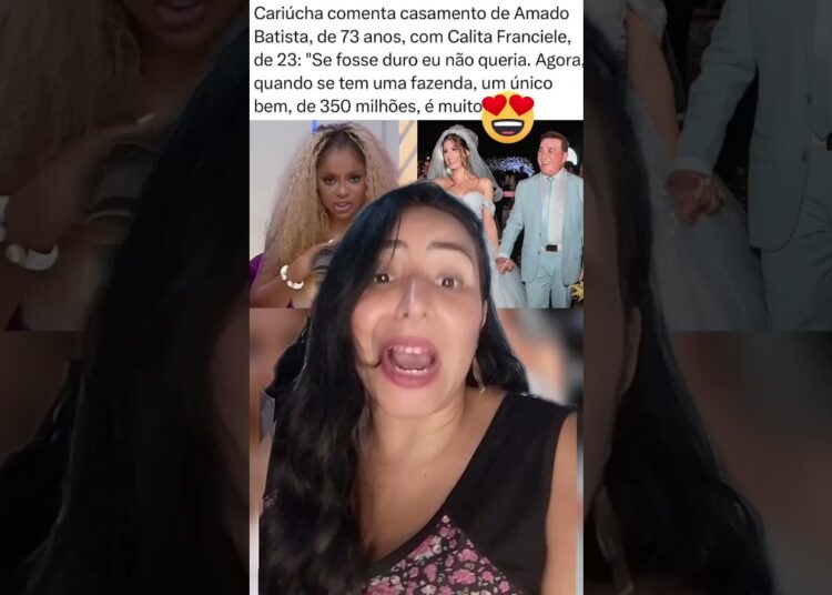 Cariucha fala sobre o casamento do Amado Batista #famosos #fofoca #amadobatista