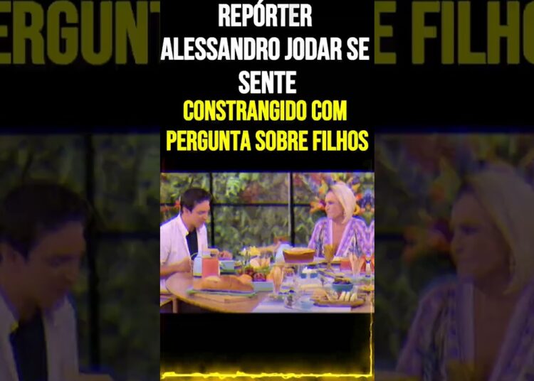 Repórter Alessandro Jodar se sente constrangido com pergunta sobre filhos