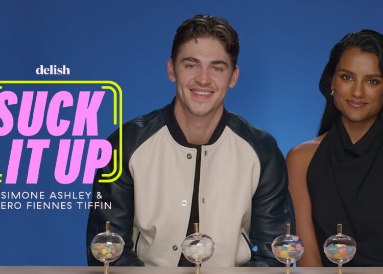 Hero Fiennes Tiffin & Simone Ashley Struggle With Sour Candies & Spilling Tea | Suck It Up | Delish