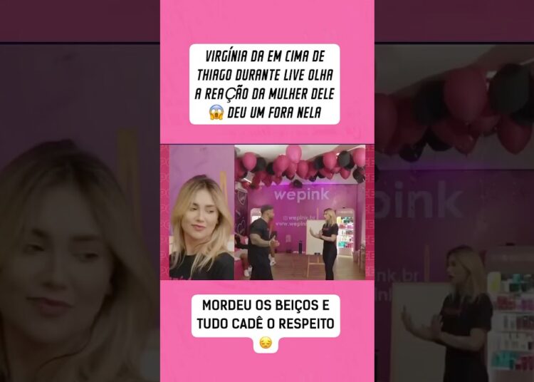 VIRGÍNIA DA EM CIMA DE THIAGO DURANTE LIVE #virginia #noticias #famosos #celebridades #shorts