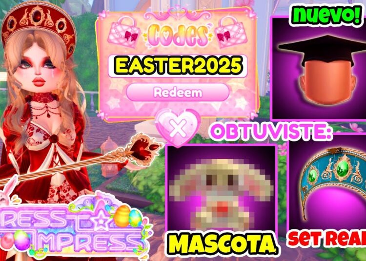 *NUEVOS CODIGOS* SET REALEZA, MASCOTA CONEJO Y OBJETOS de PASCUA en DRESS TO IMPRESS ROBLOX