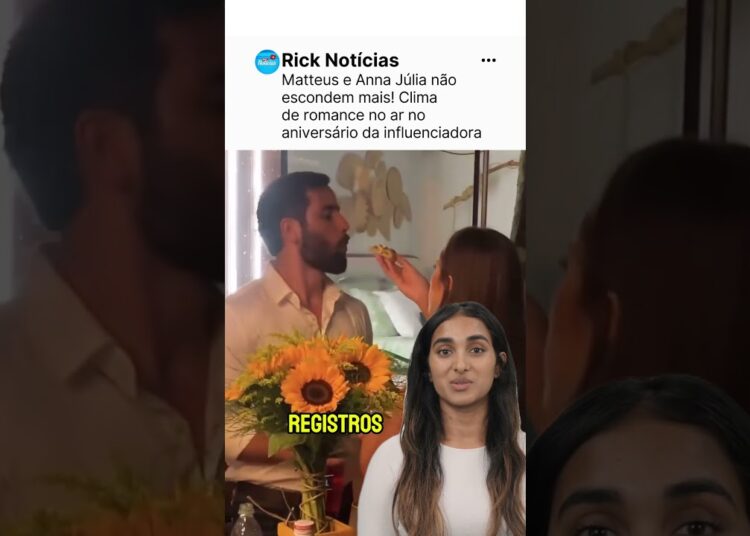 Matteus e Anna Júlia não escondem mais! Clima de romance no ar no aniversário da influenciadora