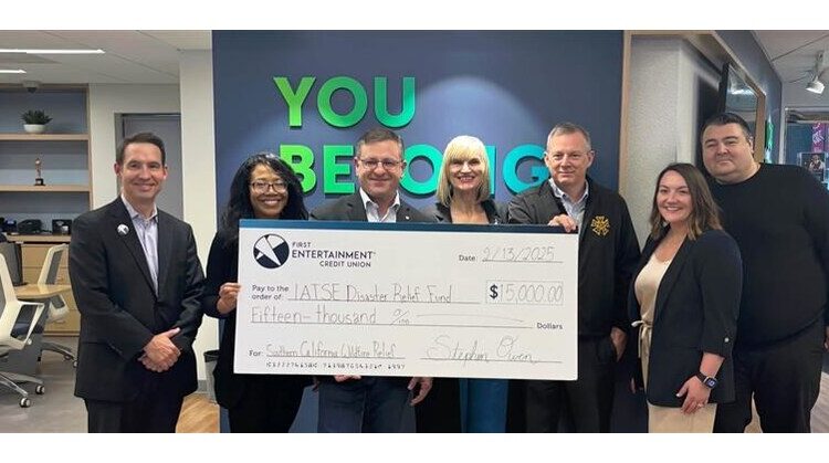 A First Entertainment Credit Union doa US $ 75.000 para apoiar os esforços de socorro da California Wildfire