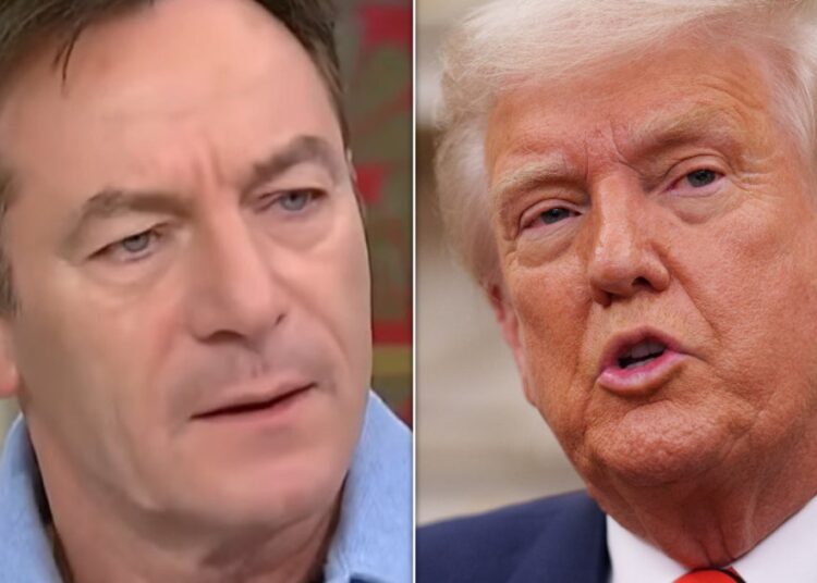 A estrela do 'White Lotus' Jason Isaacs 'Trump Remokown na TV ao vivo se torna viral