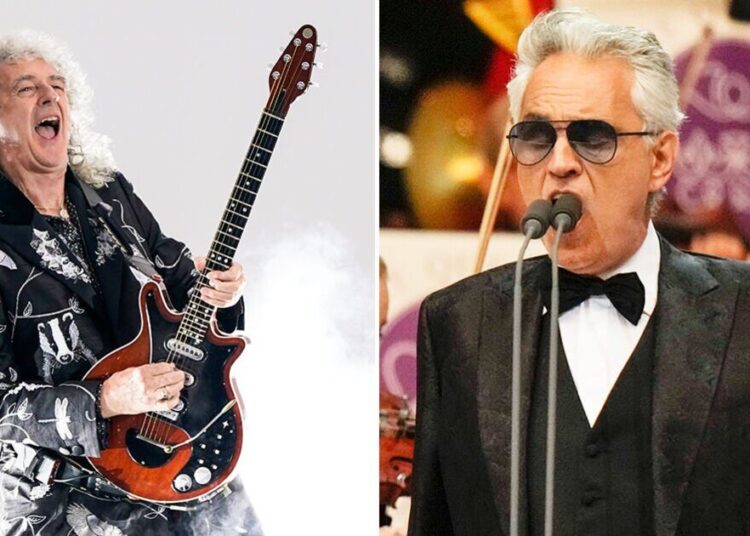 Andrea Bocelli Honors 'Genius' Sir Brian pode tocar no novo post | Música | Entretenimento