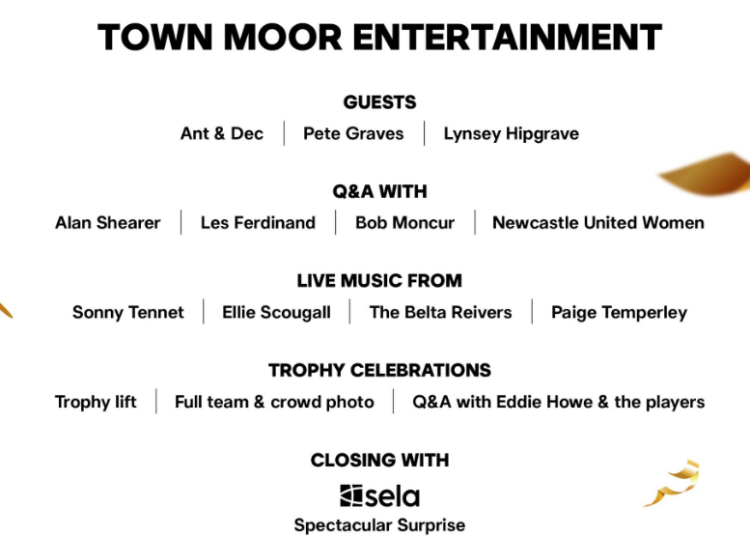 Ant e dec manchete Newcastle United Town Moor Evento-linha de entretenimento completa aqui