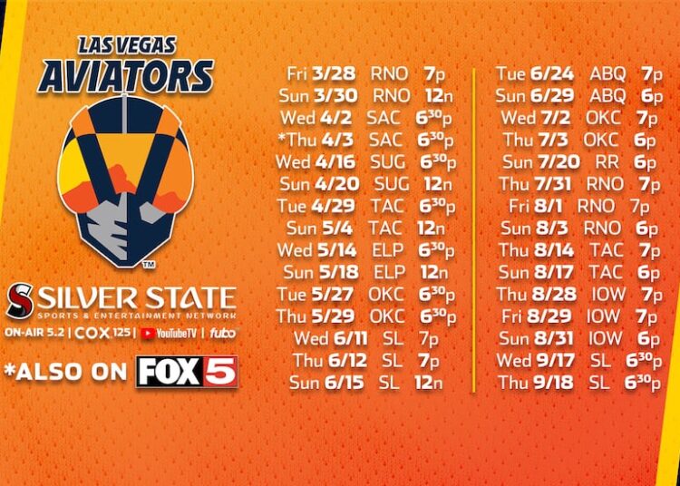 Jogos de aviadores de Las Vegas no SSSEN e FOX5